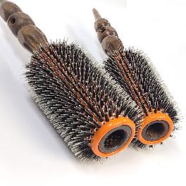 Ceramic Wooden Round Hair Brush_W11(Boar Bristles)