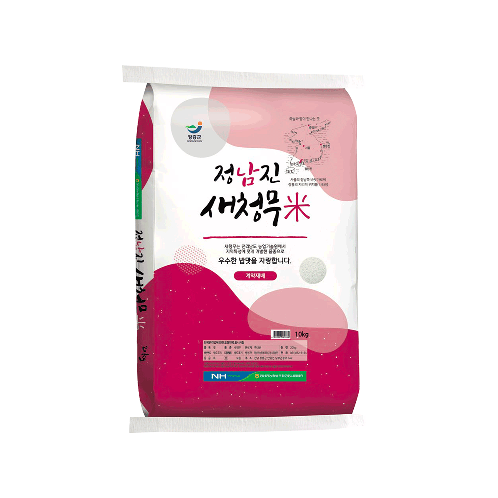 Saecheongmu Premium Grade Rice 10kg | Single-Variety Rice, Premium Rice, Directly Managed by Jeongnamjin Nonghyup, Glossy & Tasty Cooked Rice, Korea Rice