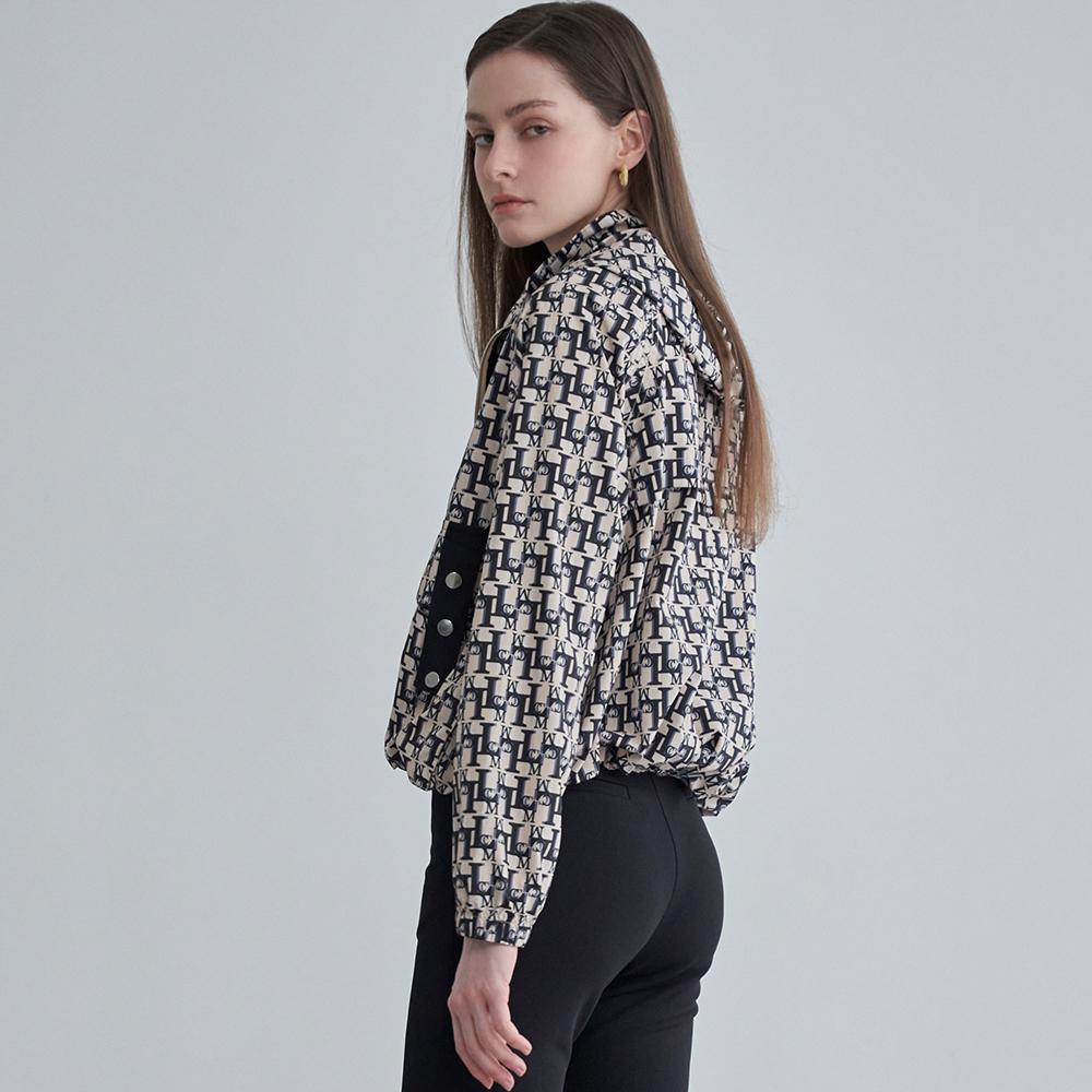 Logo Pattern Zip-Up Wind Zip-Up Jumper